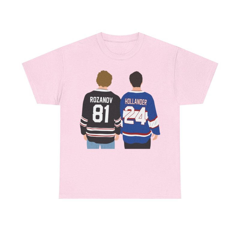 Rozanov 81 Hollander 24 T-Shirt | Heated Rivalry Hockey Romance Tee | Ilya and Shane Minimalist Hockey Jersey Shirt