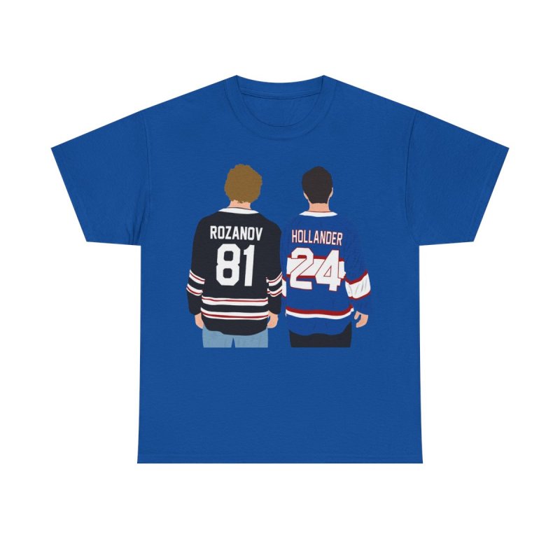 Rozanov 81 Hollander 24 T-Shirt | Heated Rivalry Hockey Romance Tee | Ilya and Shane Minimalist Hockey Jersey Shirt