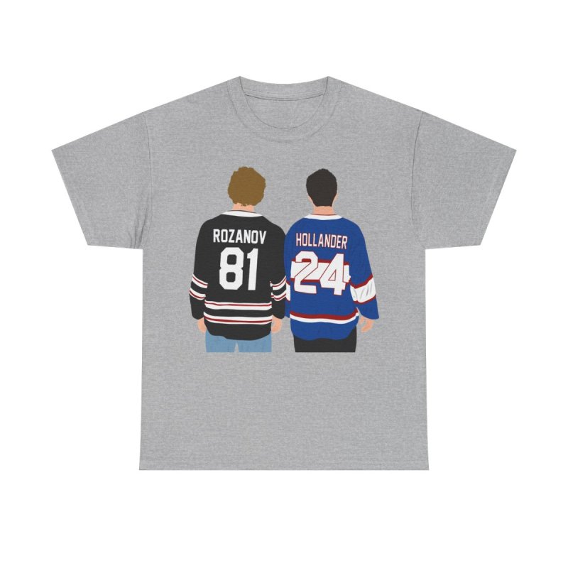 Rozanov 81 Hollander 24 T-Shirt | Heated Rivalry Hockey Romance Tee | Ilya and Shane Minimalist Hockey Jersey Shirt