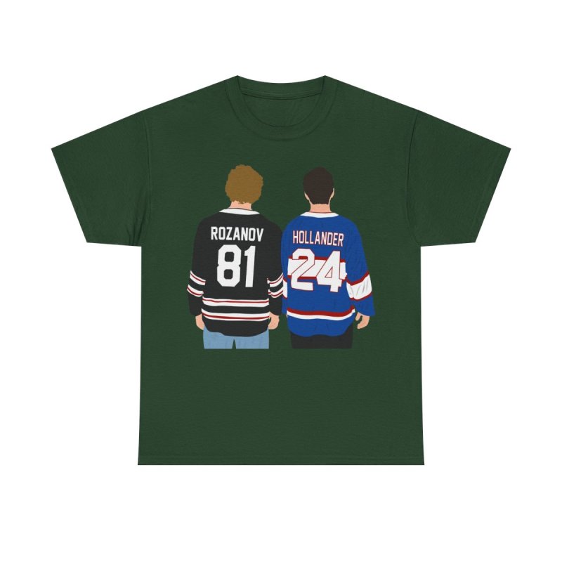 Rozanov 81 Hollander 24 T-Shirt | Heated Rivalry Hockey Romance Tee | Ilya and Shane Minimalist Hockey Jersey Shirt
