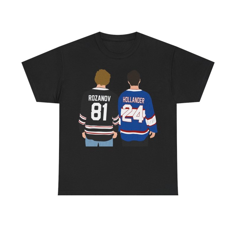 Rozanov 81 Hollander 24 T-Shirt | Heated Rivalry Hockey Romance Tee | Ilya and Shane Minimalist Hockey Jersey Shirt