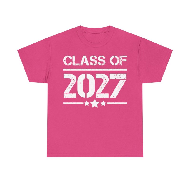 Class of 2027 T-Shirt | Vintage Distressed Graduation Graphic Tee | Senior Year Milestone Shirt