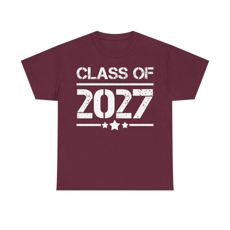 Class of 2027 T-Shirt | Vintage Distressed Graduation Graphic Tee | Senior Year Milestone Shirt