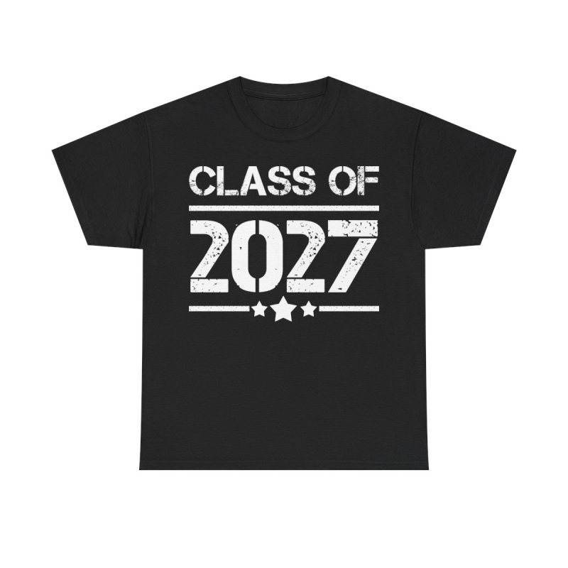 Class of 2027 T-Shirt | Vintage Distressed Graduation Graphic Tee | Senior Year Milestone Shirt