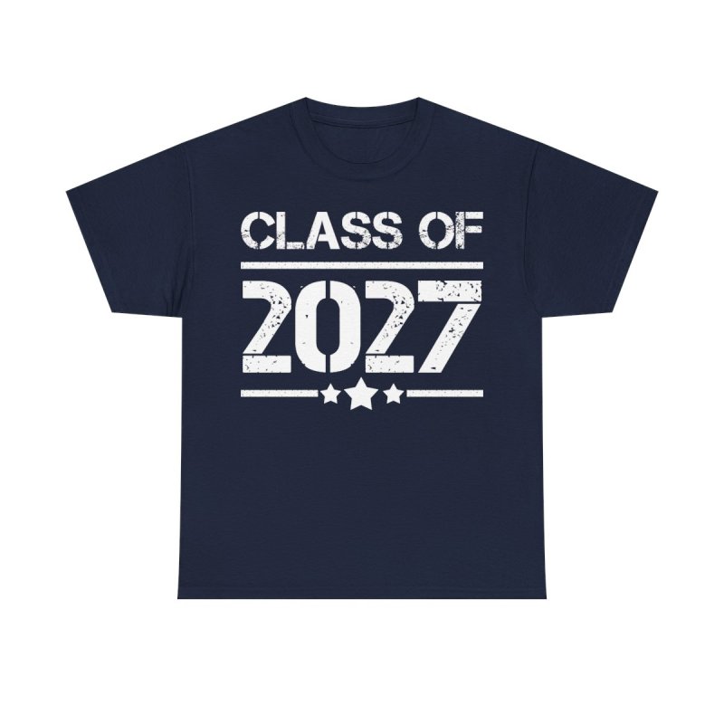 Class of 2027 T-Shirt | Vintage Distressed Graduation Graphic Tee | Senior Year Milestone Shirt