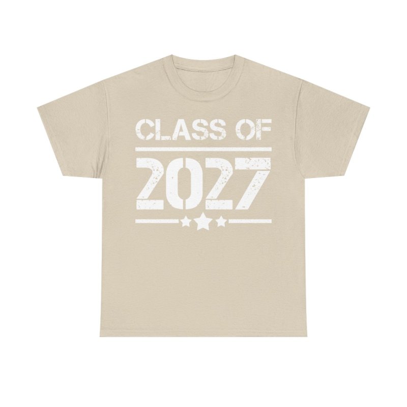 Class of 2027 T-Shirt | Vintage Distressed Graduation Graphic Tee | Senior Year Milestone Shirt