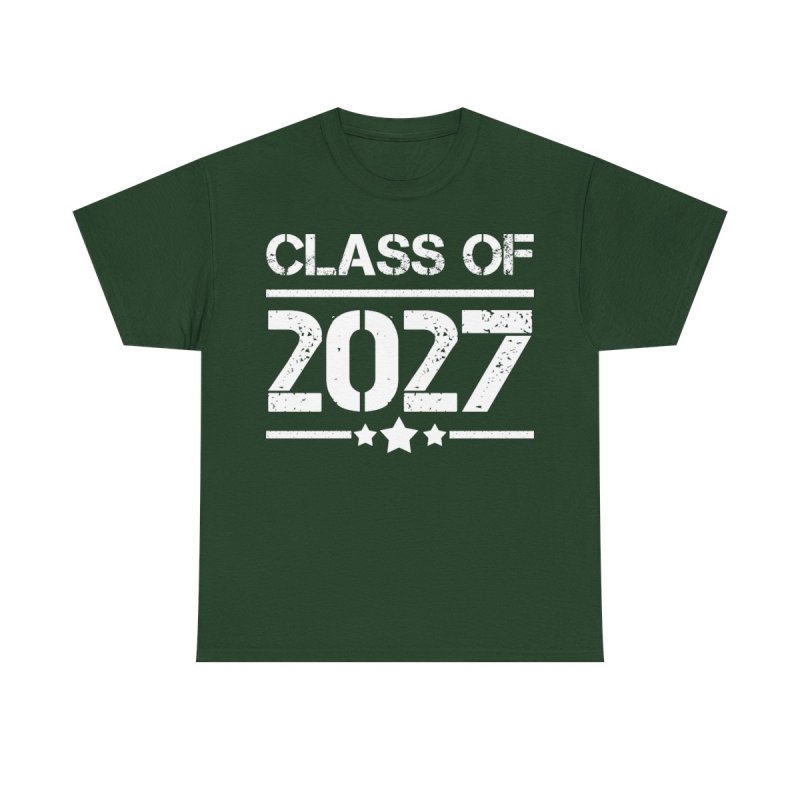Class of 2027 T-Shirt | Vintage Distressed Graduation Graphic Tee | Senior Year Milestone Shirt