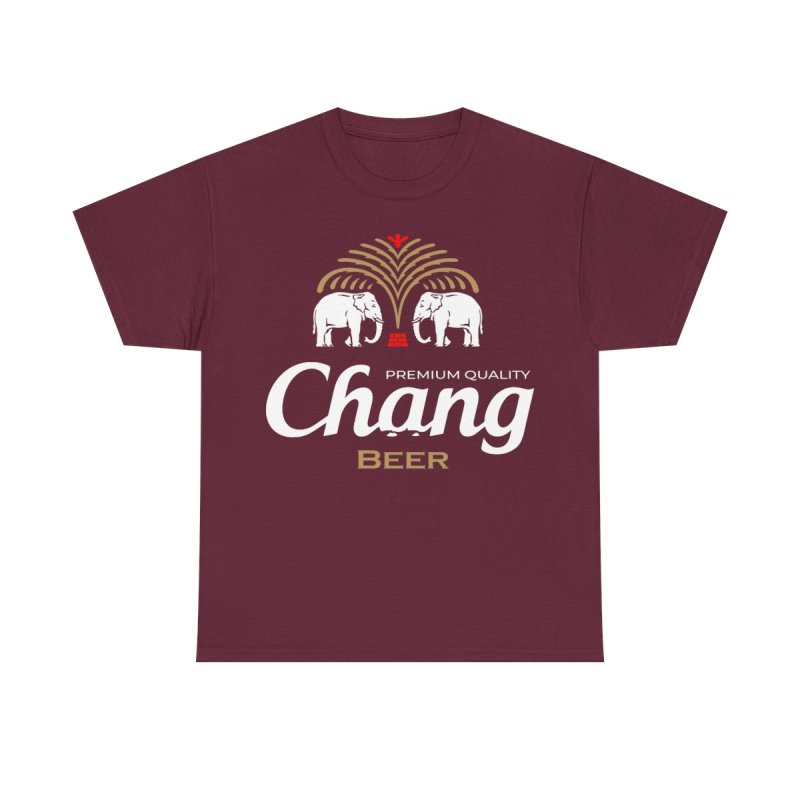 Chang Beer Thailand Transparent Shirt | Iconic Elephant Logo Transparent Graphic Tee | Thai Lager Souvenir Shirt