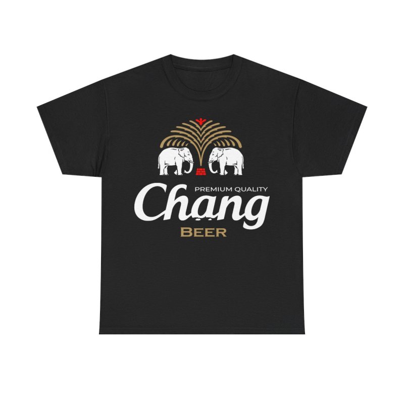 Chang Beer Thailand Transparent Shirt | Iconic Elephant Logo Transparent Graphic Tee | Thai Lager Souvenir Shirt