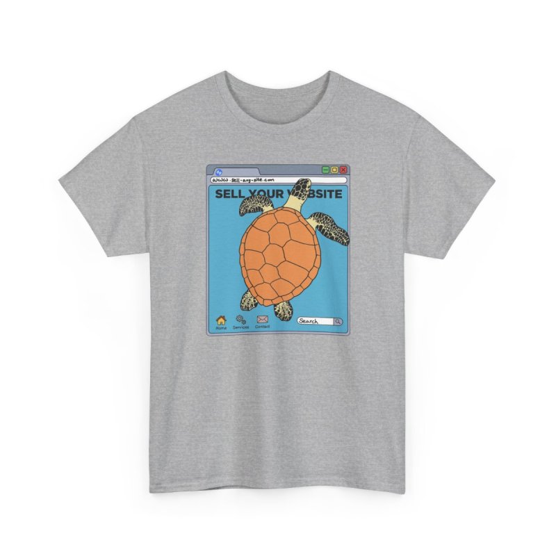 Sell Your Website T-Shirt | Funny Retro Browser Graphic Tee | Vintage Internet Culture Shirt