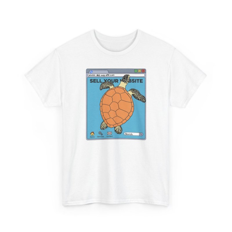 Sell Your Website T-Shirt | Funny Retro Browser Graphic Tee | Vintage Internet Culture Shirt