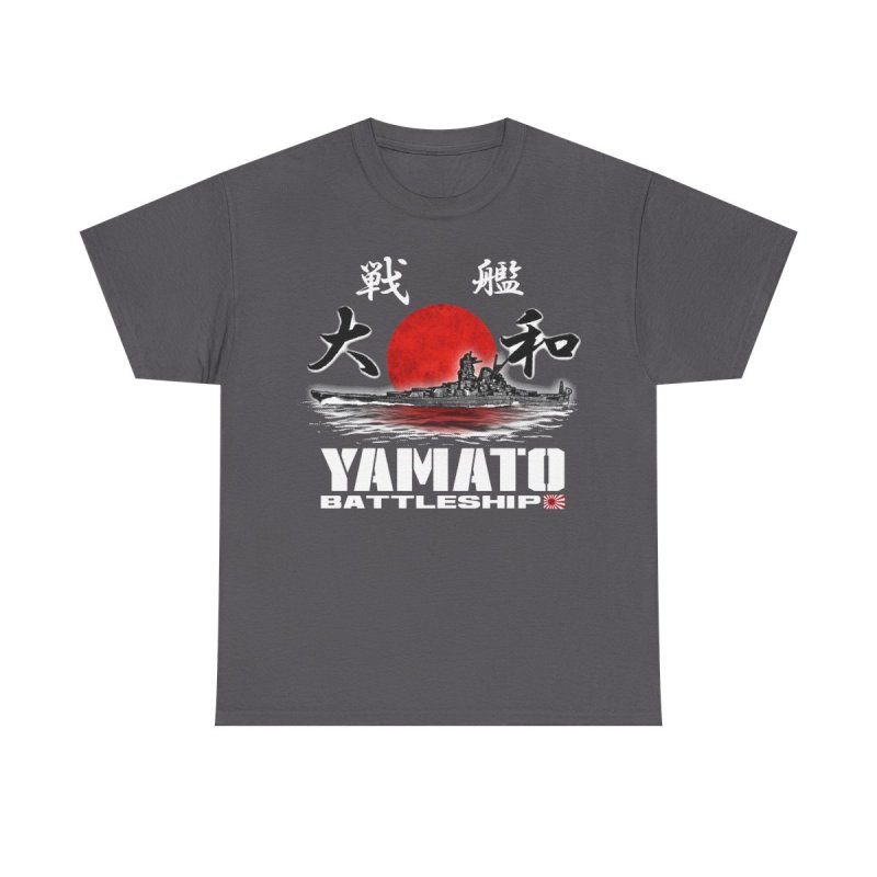Imperial Japan Battleship Yamato T-Shirt | WWII Naval History Heavy Cotton Tee