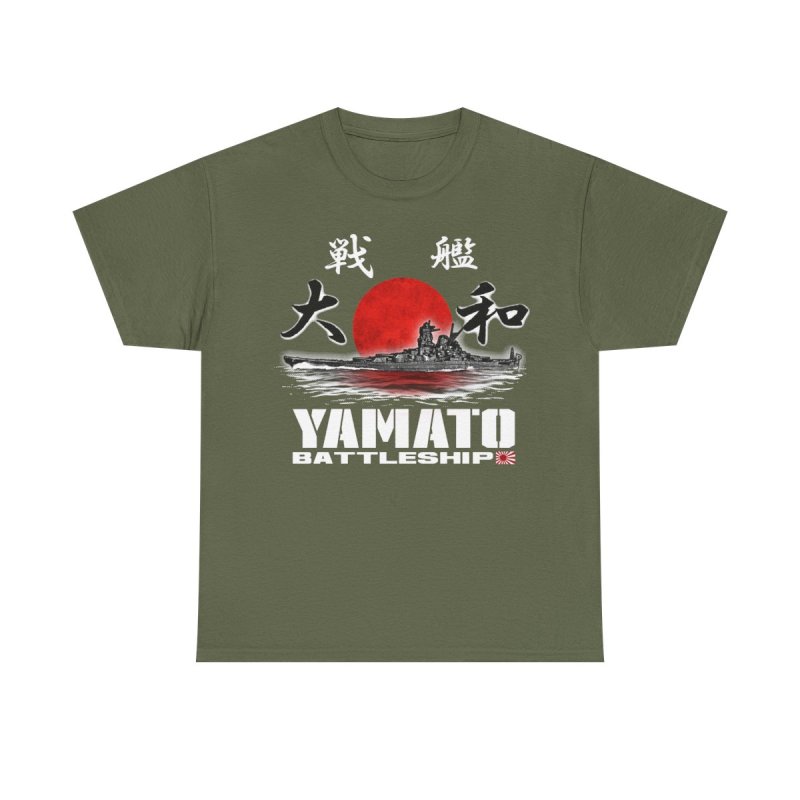 Imperial Japan Battleship Yamato T-Shirt | WWII Naval History Heavy Cotton Tee