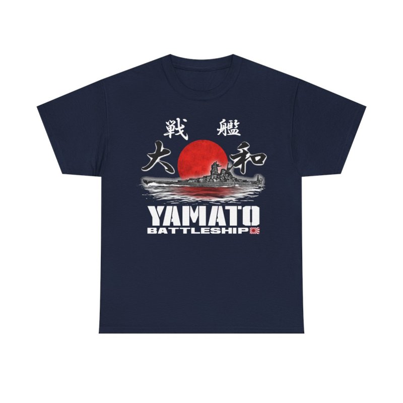 Imperial Japan Battleship Yamato T-Shirt | WWII Naval History Heavy Cotton Tee