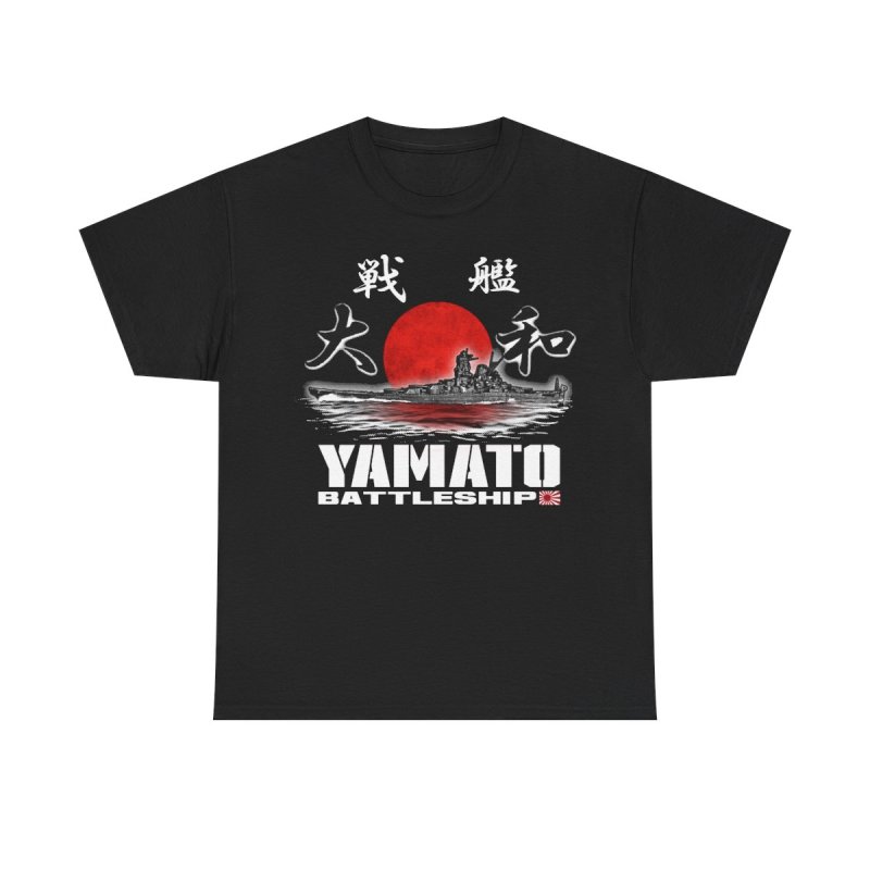 Imperial Japan Battleship Yamato T-Shirt | WWII Naval History Heavy Cotton Tee