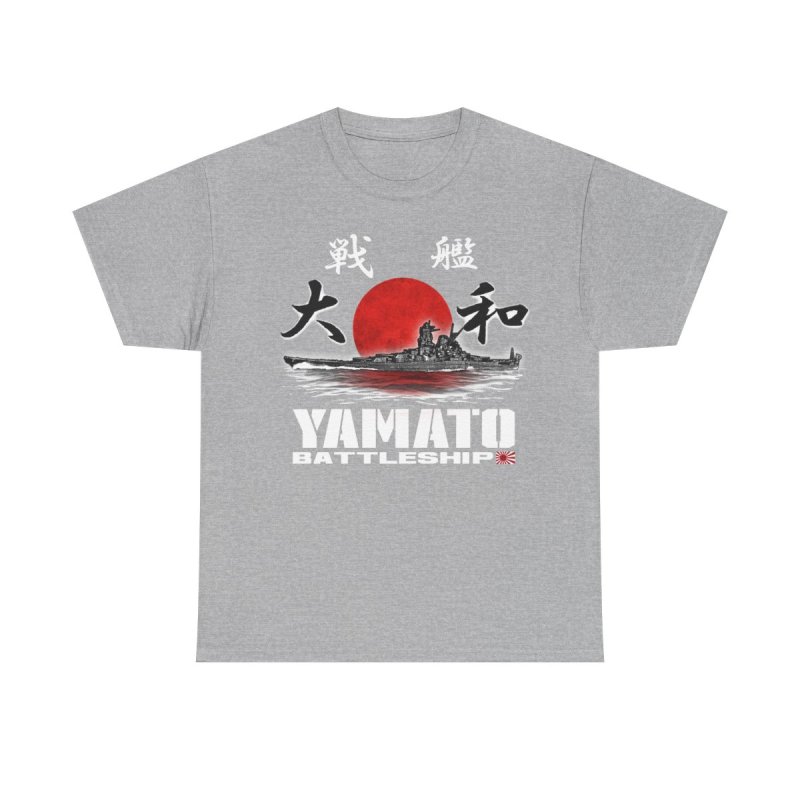 Imperial Japan Battleship Yamato T-Shirt | WWII Naval History Heavy Cotton Tee