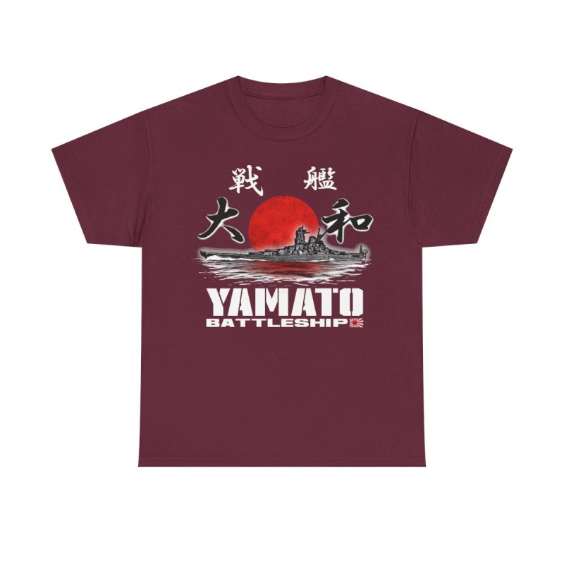 Imperial Japan Battleship Yamato T-Shirt | WWII Naval History Heavy Cotton Tee