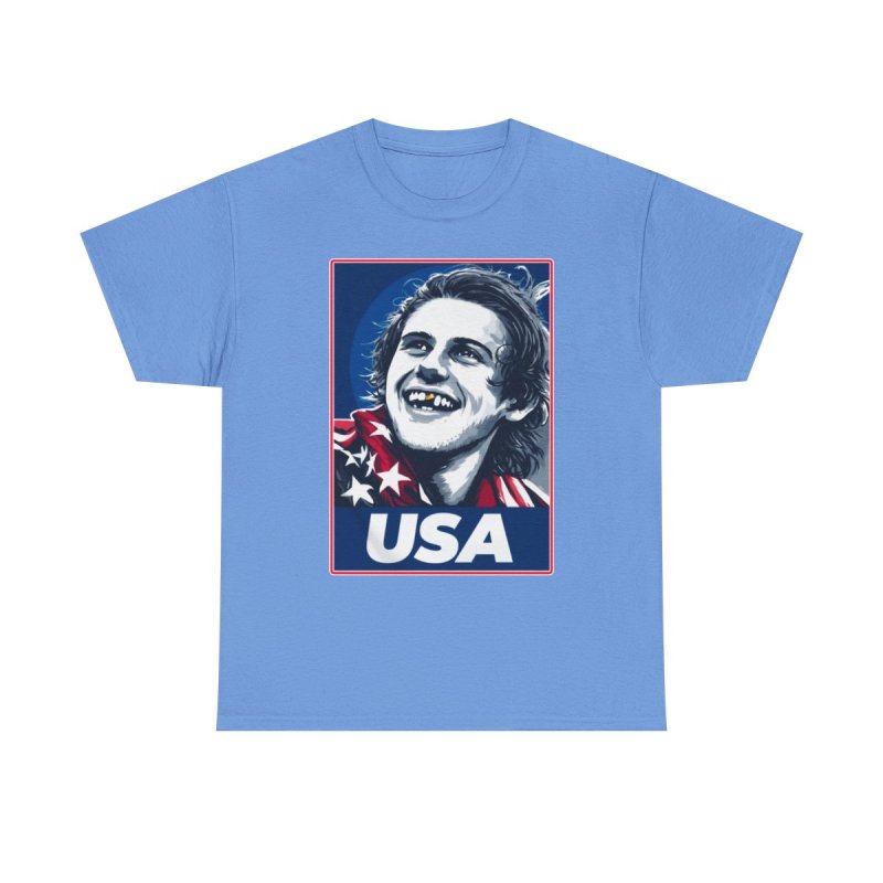 Olympic Gold Medal Celebration Graphic Tee | Team USA Missing Tooth Portrait Shirt