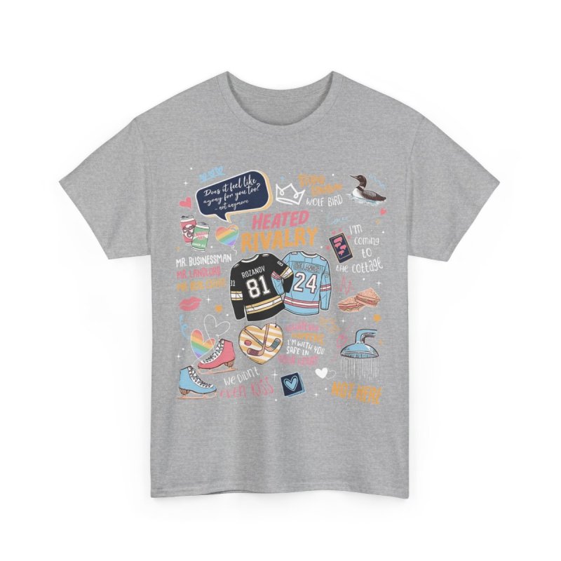 Heated Rivalry | Hollanov Hockey Romance Rozanov & Hunter Couple Bookish T-Shirt