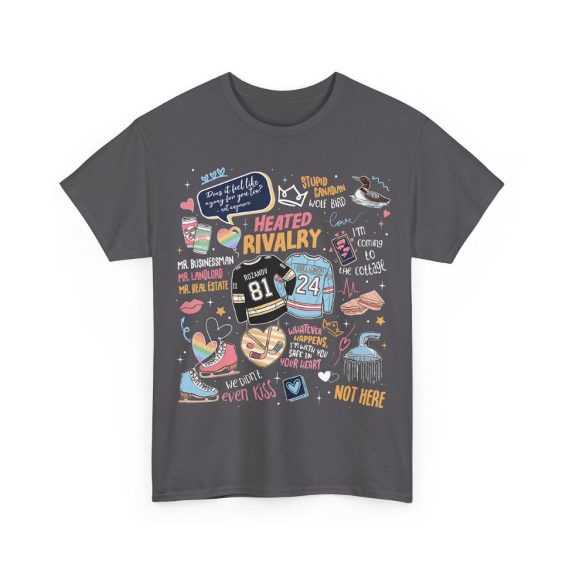 Heated Rivalry | Hollanov Hockey Romance Rozanov & Hunter Couple Bookish T-Shirt