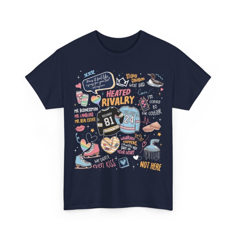 Heated Rivalry | Hollanov Hockey Romance Rozanov & Hunter Couple Bookish T-Shirt