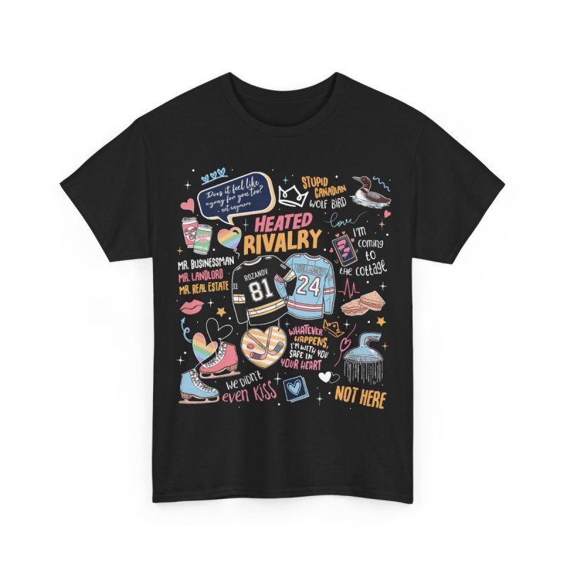 Heated Rivalry | Hollanov Hockey Romance Rozanov & Hunter Couple Bookish T-Shirt