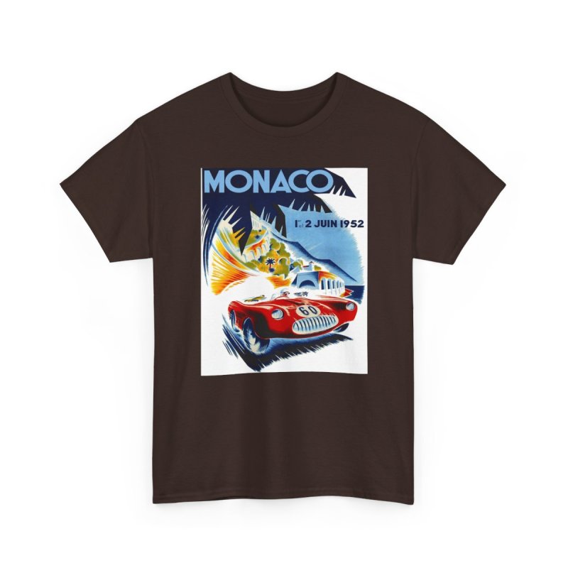 MONACO 1952 Grand Prix T-Shirt | Vintage Auto Racing Poster Tee