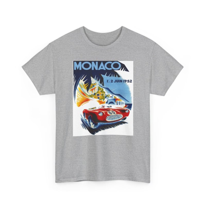 MONACO 1952 Grand Prix T-Shirt | Vintage Auto Racing Poster Tee