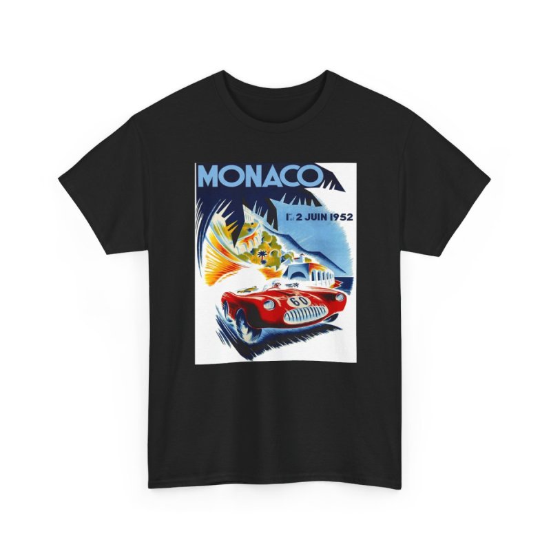 MONACO 1952 Grand Prix T-Shirt | Vintage Auto Racing Poster Tee