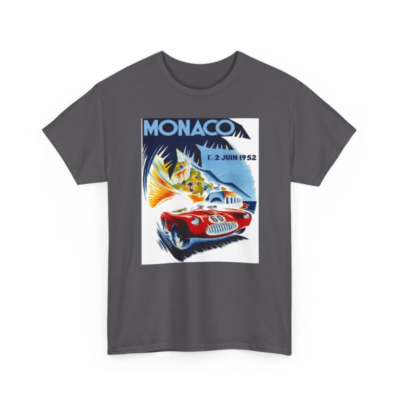 MONACO 1952 Grand Prix T-Shirt | Vintage Auto Racing Poster Tee
