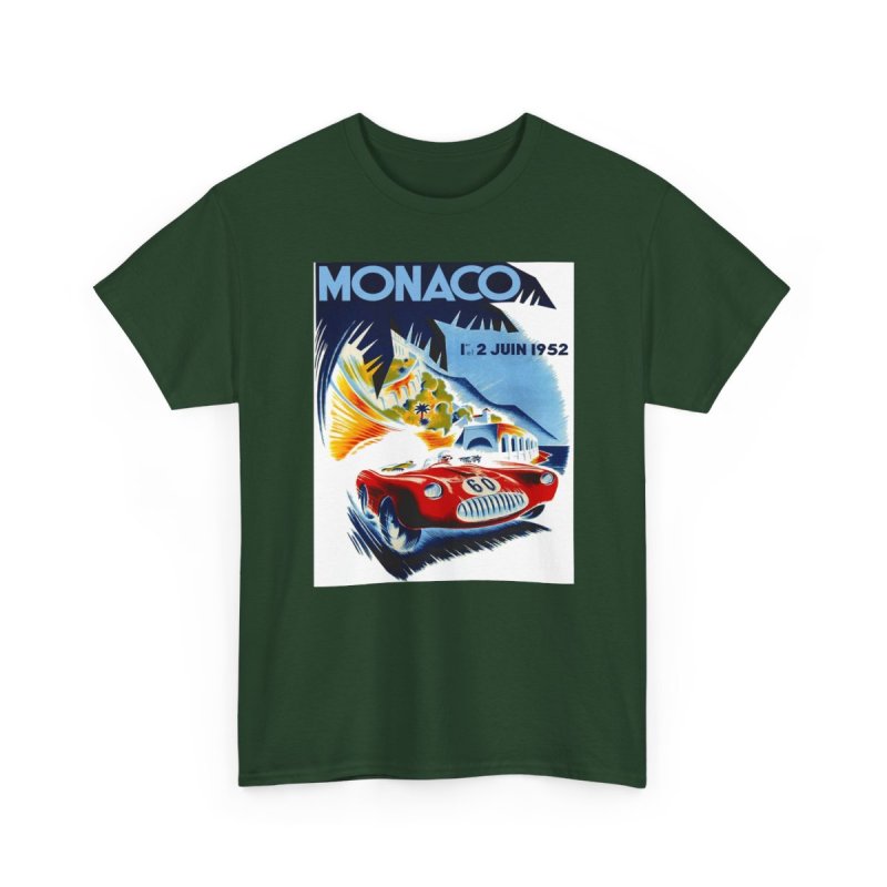 MONACO 1952 Grand Prix T-Shirt | Vintage Auto Racing Poster Tee