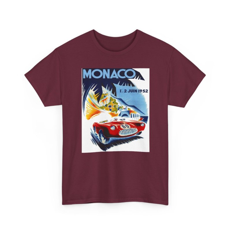 MONACO 1952 Grand Prix T-Shirt | Vintage Auto Racing Poster Tee