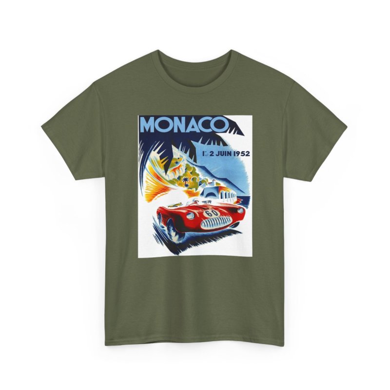 MONACO 1952 Grand Prix T-Shirt | Vintage Auto Racing Poster Tee
