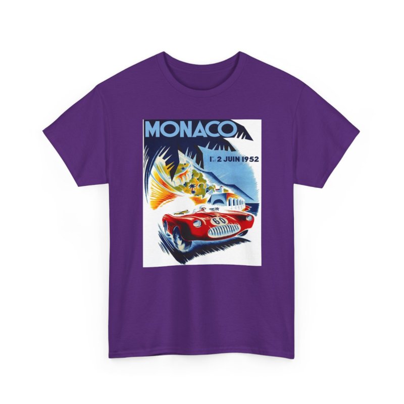 MONACO 1952 Grand Prix T-Shirt | Vintage Auto Racing Poster Tee
