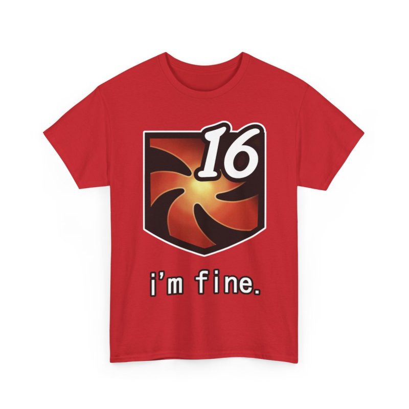 FFXIV I'm Fine Vuln Stacks Unisex Heavy Cotton Tee | Final Fantasy XIV Vulnerability Debuff Meme T-Shirt
