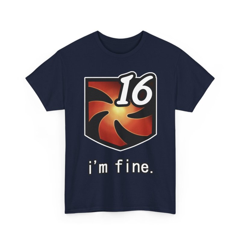 FFXIV I'm Fine Vuln Stacks Unisex Heavy Cotton Tee | Final Fantasy XIV Vulnerability Debuff Meme T-Shirt