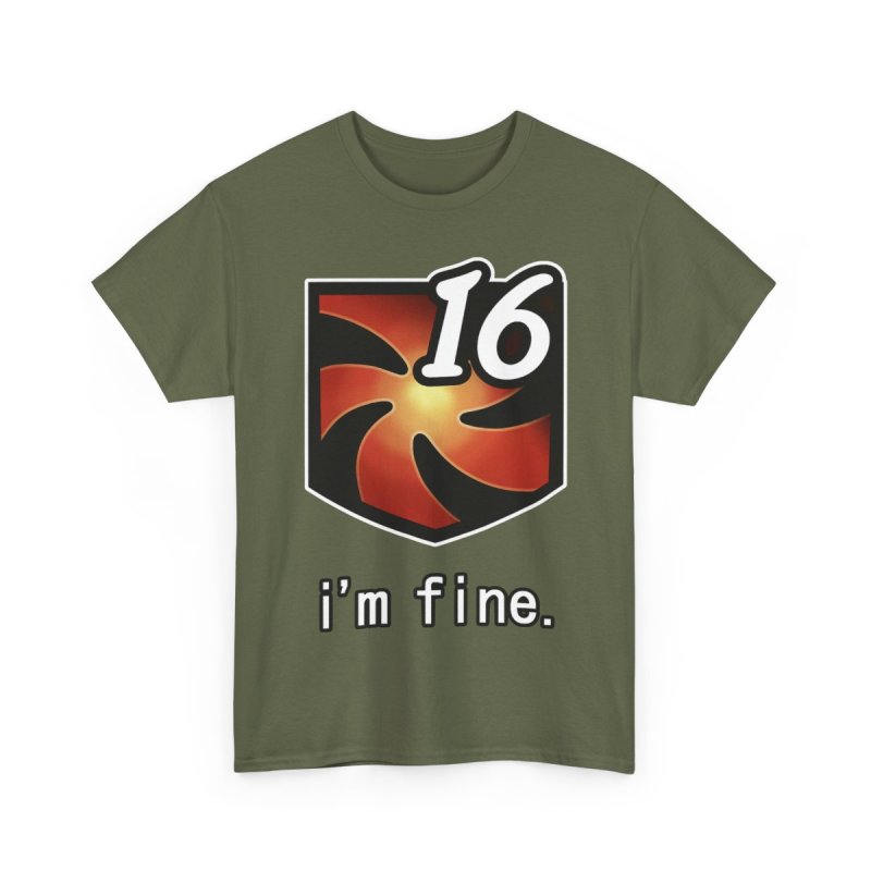 FFXIV I'm Fine Vuln Stacks Unisex Heavy Cotton Tee | Final Fantasy XIV Vulnerability Debuff Meme T-Shirt