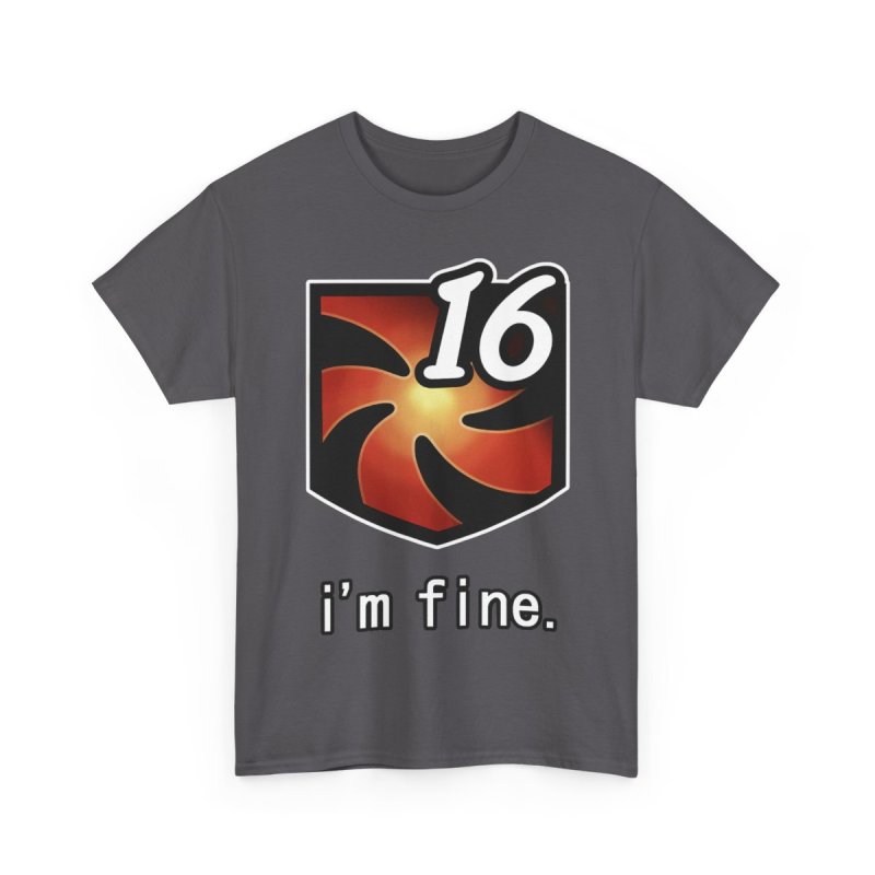 FFXIV I'm Fine Vuln Stacks Unisex Heavy Cotton Tee | Final Fantasy XIV Vulnerability Debuff Meme T-Shirt