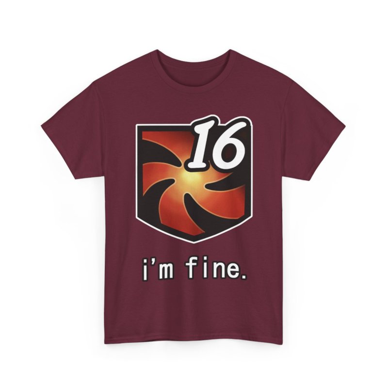 FFXIV I'm Fine Vuln Stacks Unisex Heavy Cotton Tee | Final Fantasy XIV Vulnerability Debuff Meme T-Shirt