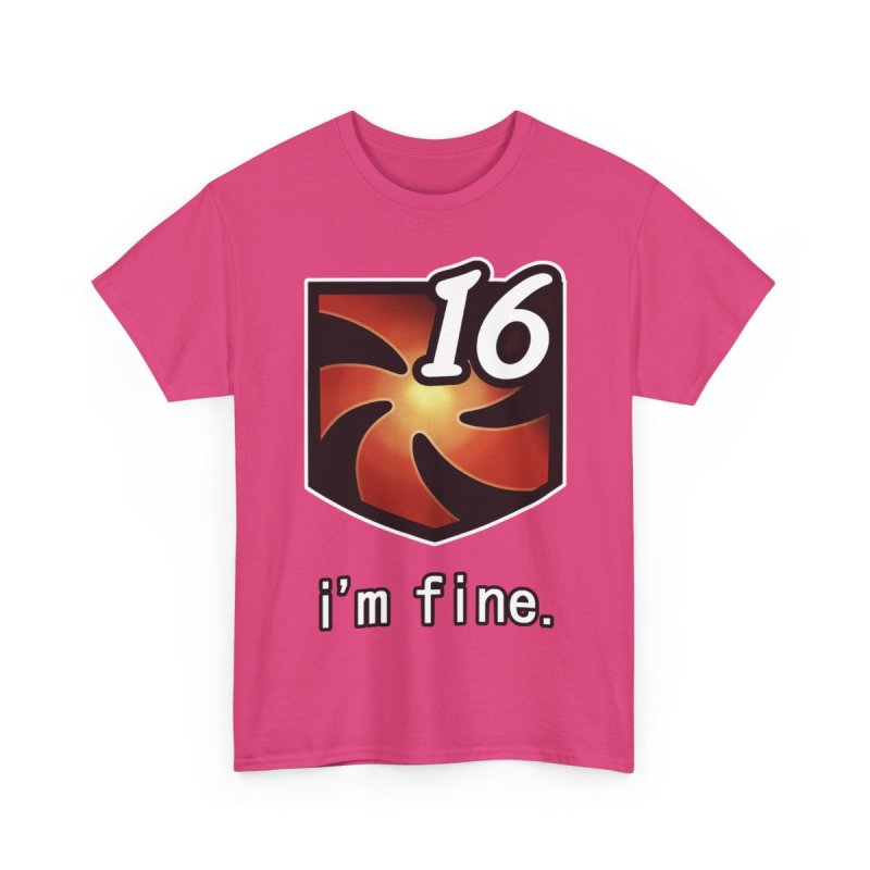 FFXIV I'm Fine Vuln Stacks Unisex Heavy Cotton Tee | Final Fantasy XIV Vulnerability Debuff Meme T-Shirt