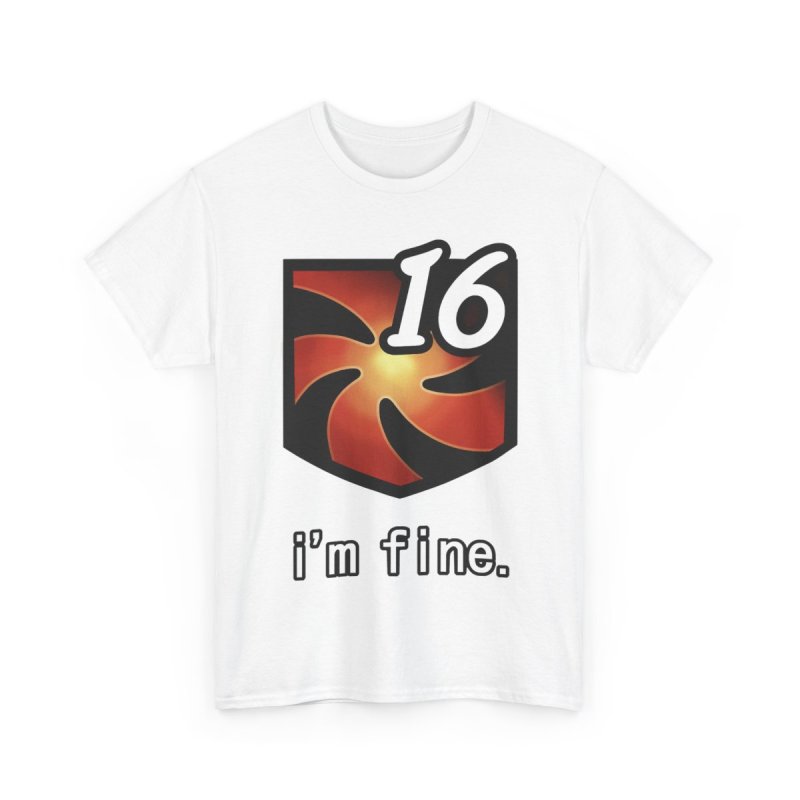 FFXIV I'm Fine Vuln Stacks Unisex Heavy Cotton Tee | Final Fantasy XIV Vulnerability Debuff Meme T-Shirt