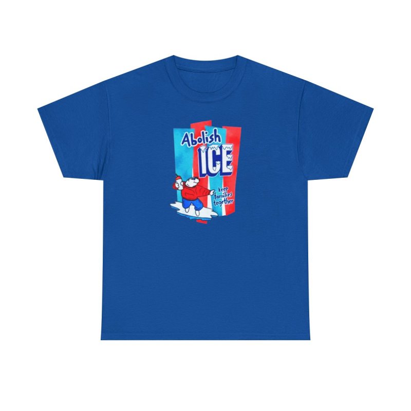 Abolish Icee T-Shirt | Keep Families Together Funny Satire Tee | Retro Polar Bear Frozen Treat Slushie Unisex Shirt