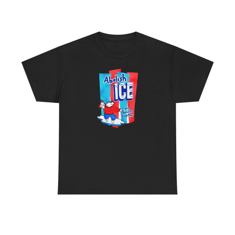 Abolish Icee T-Shirt | Keep Families Together Funny Satire Tee | Retro Polar Bear Frozen Treat Slushie Unisex Shirt
