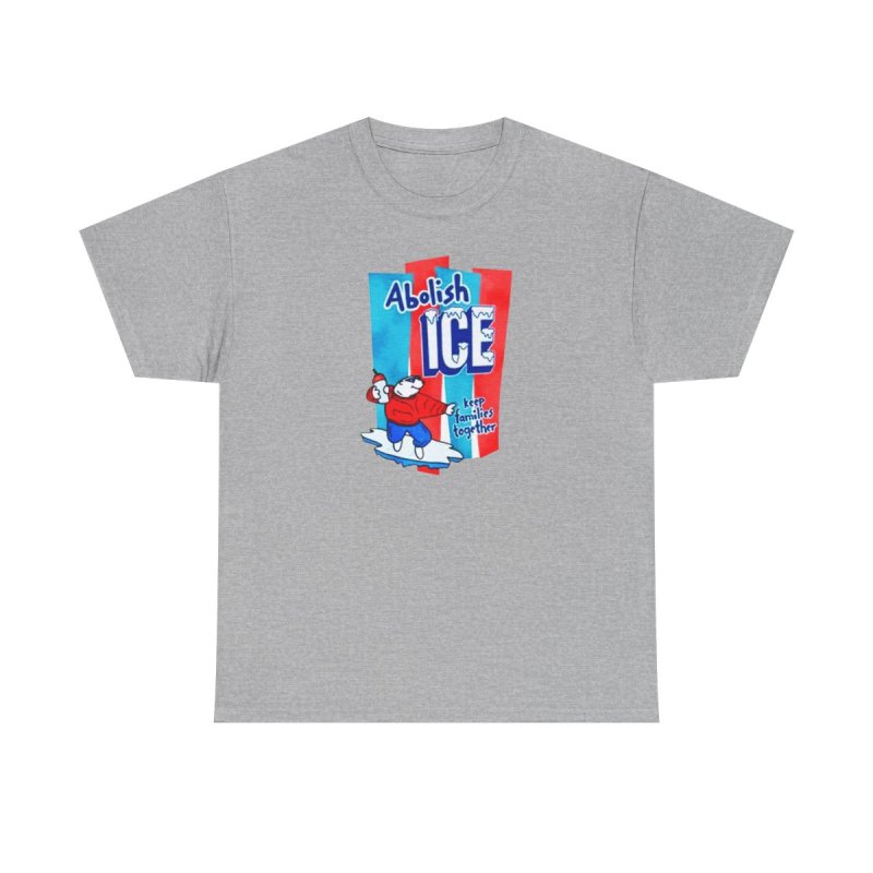 Abolish Icee T-Shirt | Keep Families Together Funny Satire Tee | Retro Polar Bear Frozen Treat Slushie Unisex Shirt