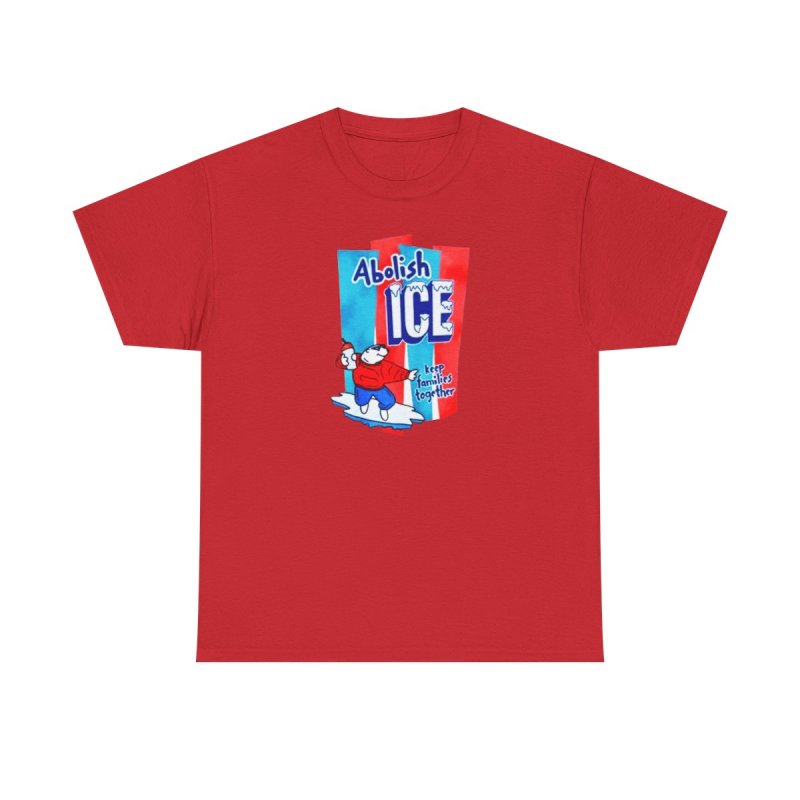 Abolish Icee T-Shirt | Keep Families Together Funny Satire Tee | Retro Polar Bear Frozen Treat Slushie Unisex Shirt