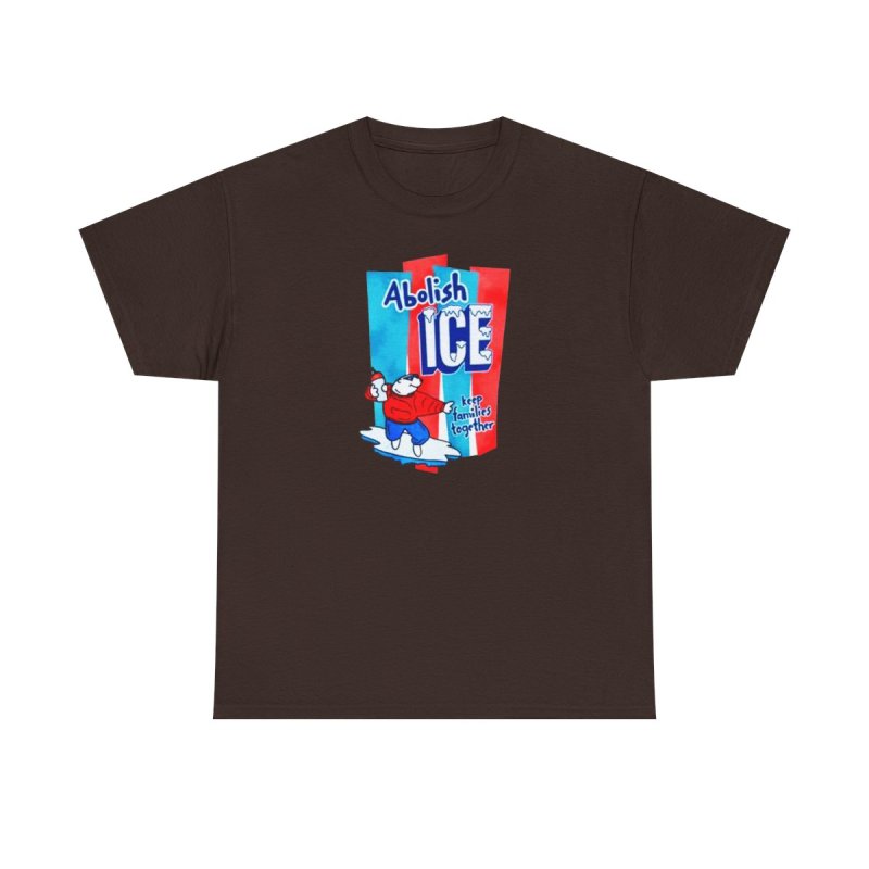 Abolish Icee T-Shirt | Keep Families Together Funny Satire Tee | Retro Polar Bear Frozen Treat Slushie Unisex Shirt