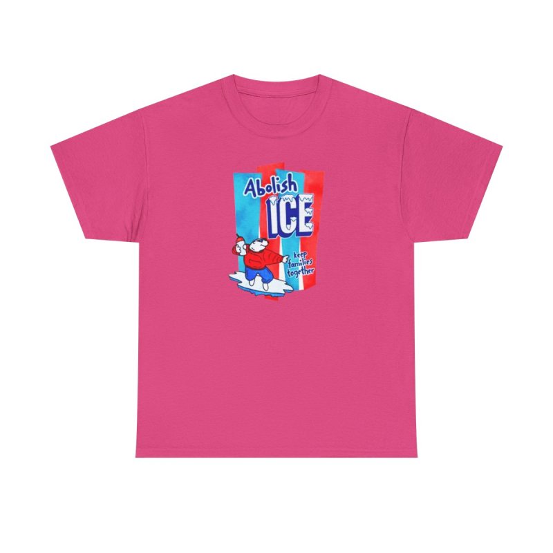 Abolish Icee T-Shirt | Keep Families Together Funny Satire Tee | Retro Polar Bear Frozen Treat Slushie Unisex Shirt