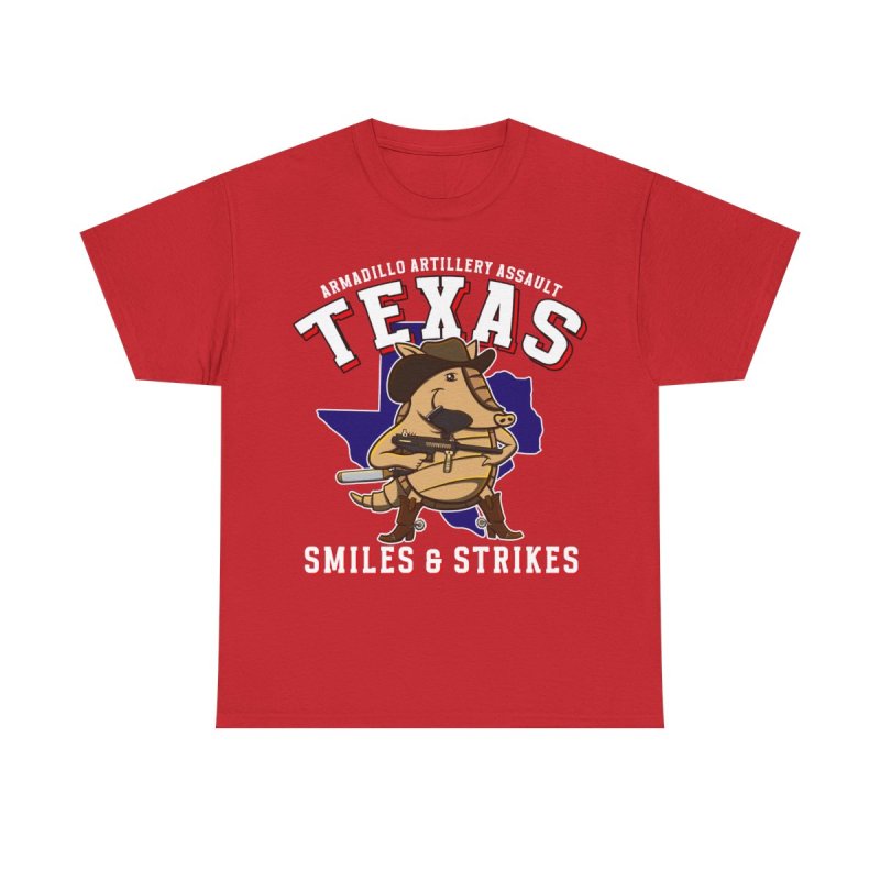 Texas Armadillo Paintball Squad T-Shirt | Funny Texas Paintball Tee | Armadillo Artillery Assault Graphic Shirt