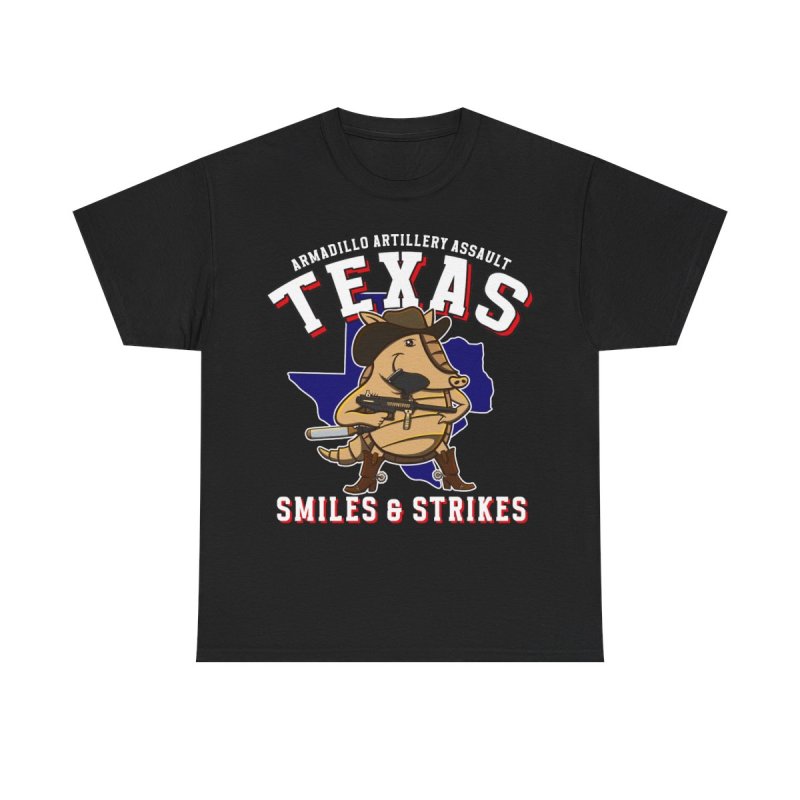 Texas Armadillo Paintball Squad T-Shirt | Funny Texas Paintball Tee | Armadillo Artillery Assault Graphic Shirt