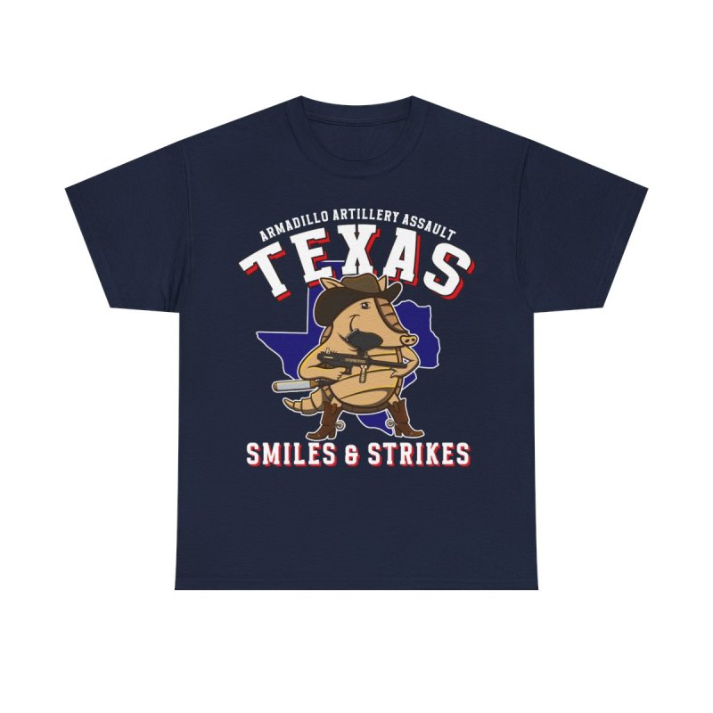 Texas Armadillo Paintball Squad T-Shirt | Funny Texas Paintball Tee | Armadillo Artillery Assault Graphic Shirt